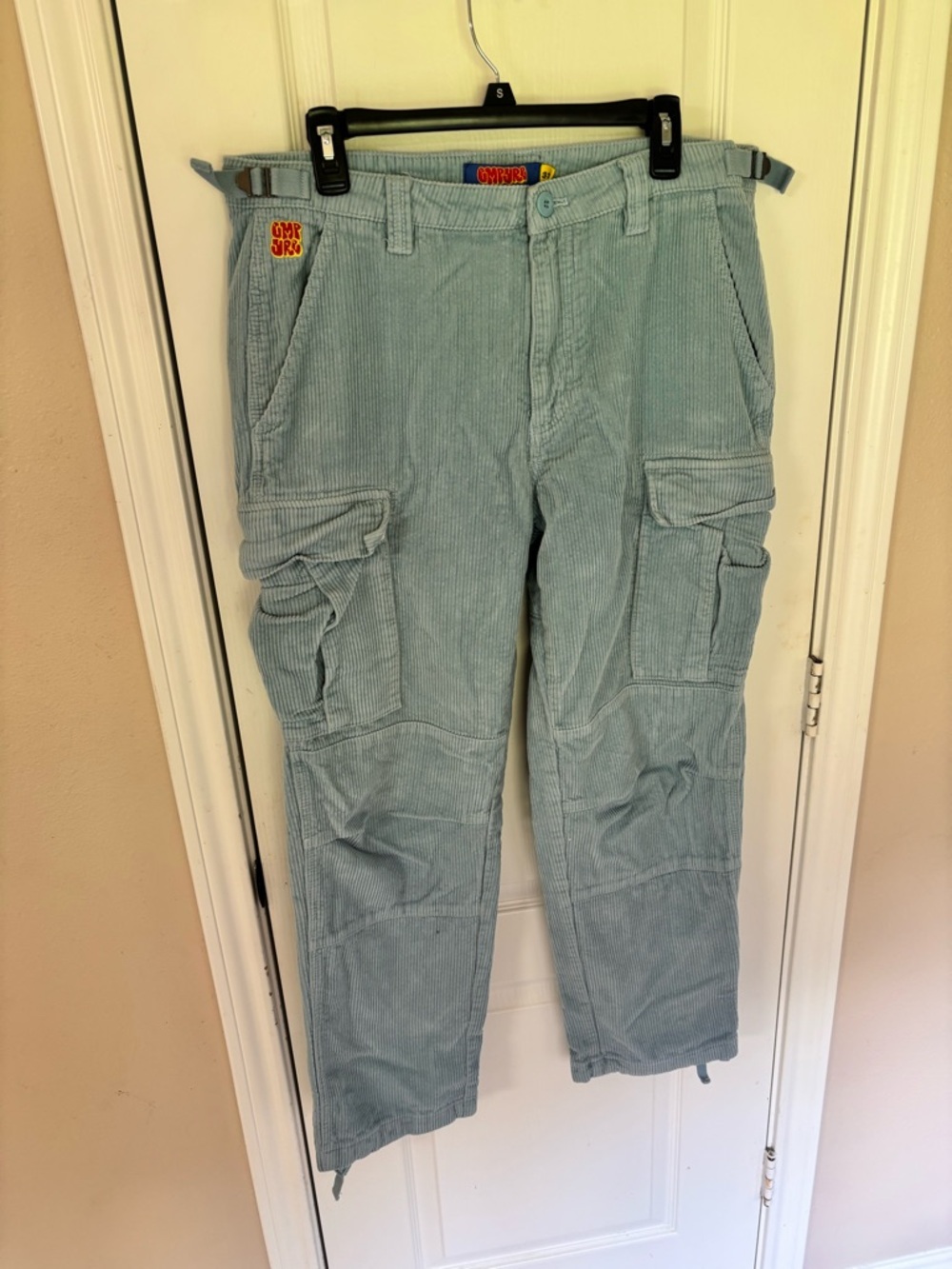 Crazy Y2K Style Empyre Blue Corduroy Cargo Skater Streetwear Pants Size 32